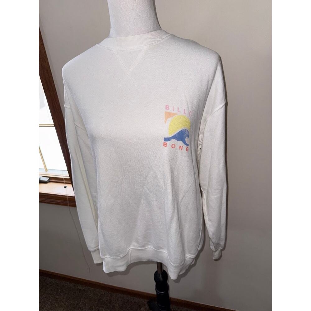 Billabong White Crewneck Sweatshirt